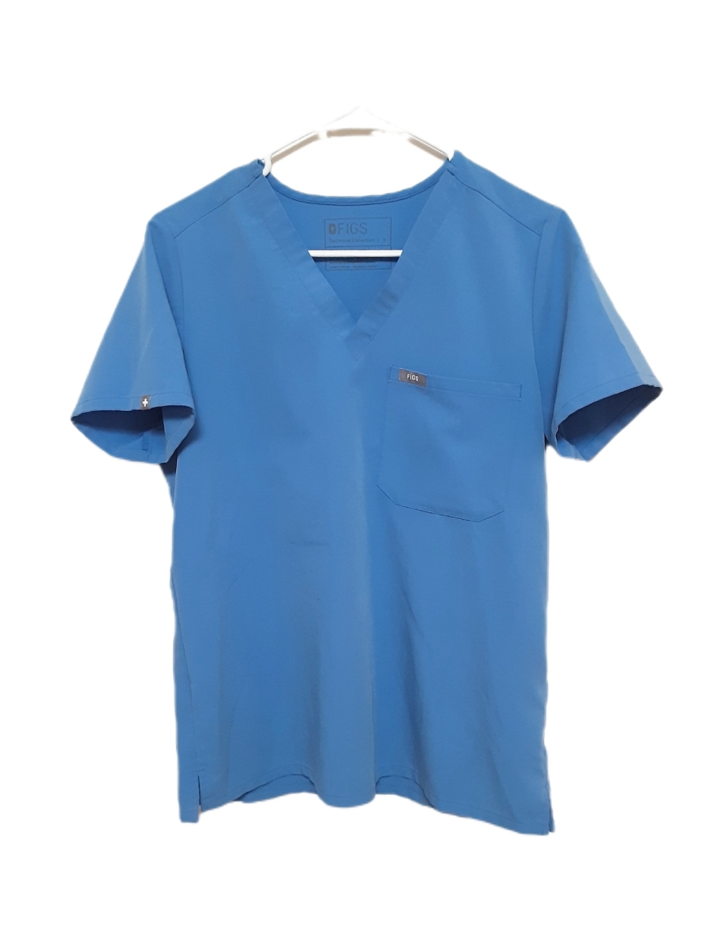 FIGS Women's V-Neck Scrub Top in Blue